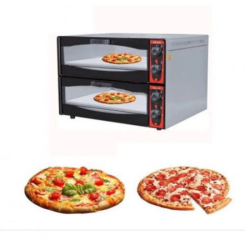 Electric Stone Pizza Oven 12 x 12 x 3 Inch Double Deck