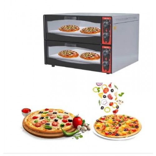 Electric Stone Pizza Oven 18 x 18 x 3 Inch Double Deck