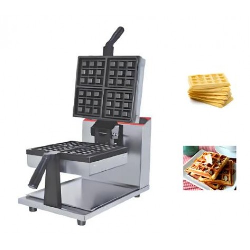 Rotary Waffle Machine 3.5 Inch Square 4 Waffles