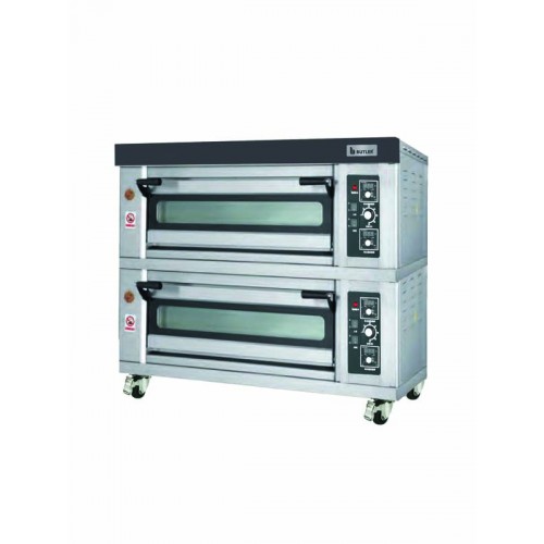 Double Deck Gas Oven - 4 Trays