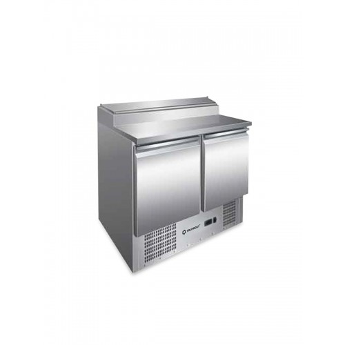 2 Door Refrigerated Prep Counter suitable for 5 x GN 1/6 pans with insulated lids