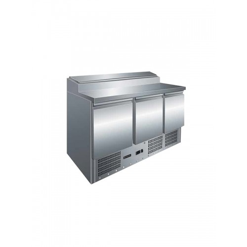 2 Door Refrigerated Prep Counter suitable for 5 x GN 1/6 pans with insulated lids