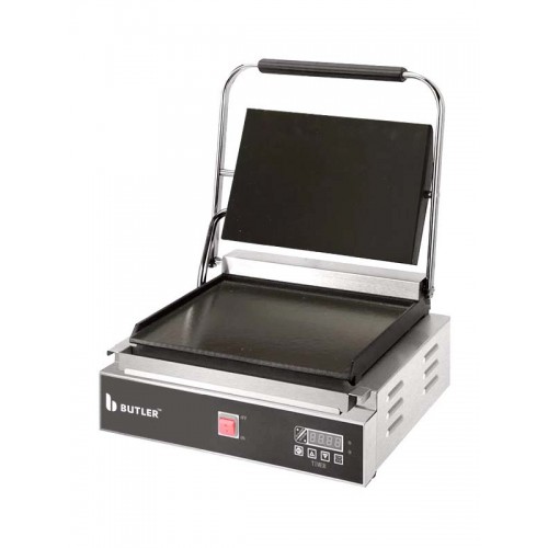 Premium Electric Grill with Flat Top & Bottom Plates - with Digital Controls & Alarm