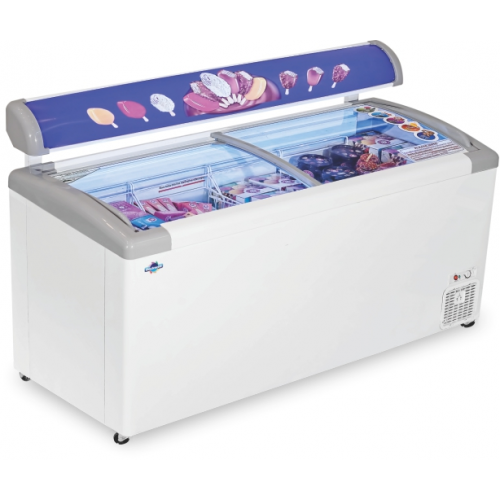 Curved Glass Freezer With LED 527Ltr Rockwell