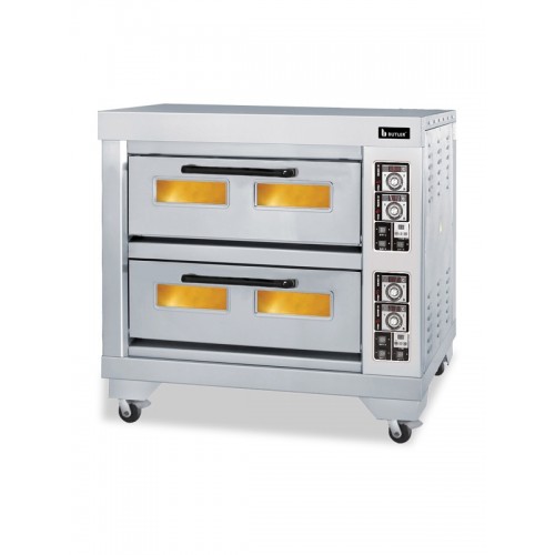 Double Deck Electric Pizza Oven - 4 Trays