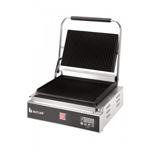 Electric Panini Grill with Timer Touch Screen Controls