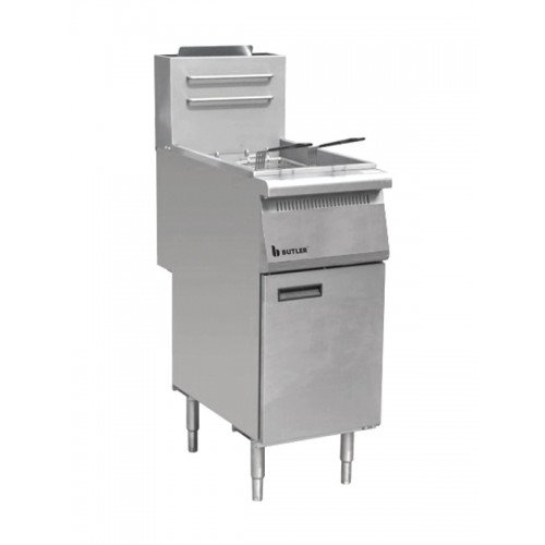 Floor standing 18 litre Single Tank Gas Fryer with 2 baskets 4 Burners