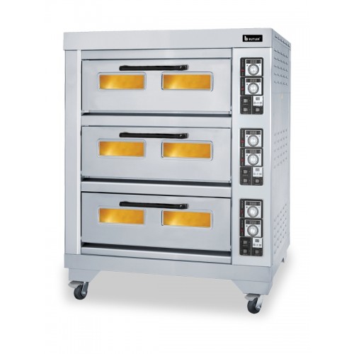 Three Deck Electric Pizza Oven - 6 Trays